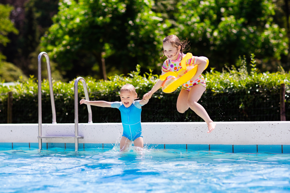 Kids Jumping in Pool | Safety Devices | Taylor Farms Water Hauling | Eastern Panhandle WV